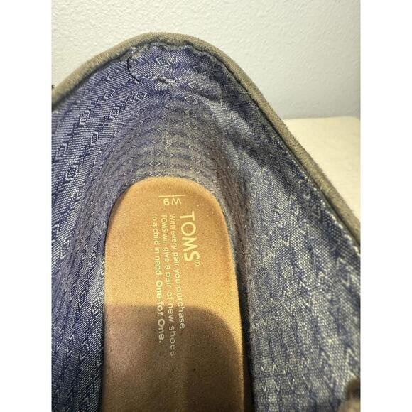 TOMS Women's Olive Herringbone DESERT Wedges-BOOTS Size.9 - Picture 9 of 9